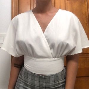 Wrap Flouncy Crop Top